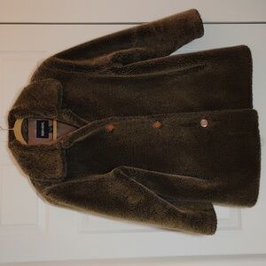 Bernardo Gray Faux Fur  Size Medium Coat